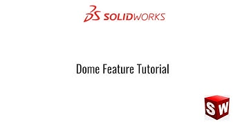 Solidworks tutorial - Dome feature