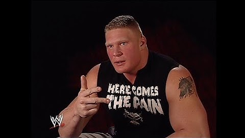 Brock Lesnar talks about his goals! 01/23/2003