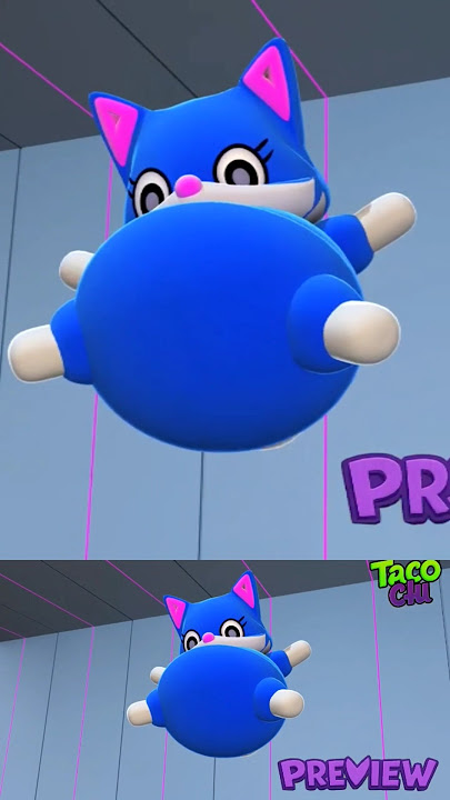 Bouncy blue fox ocean #animation #inflation #inflatable #popup  #balloons #viral #shorts