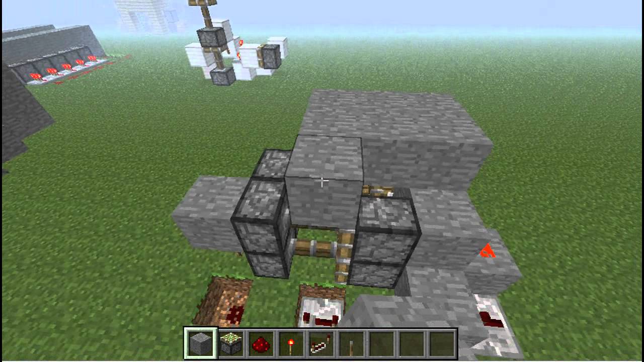 How to make a hidden piston wall; Minecraft 1.5.1/1.5.2 YouTube