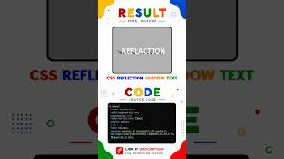 CSS Skew Reflection Text Effect Using HTML & CSS Only. #css #html #reflaction #skew #fyp #ui #code