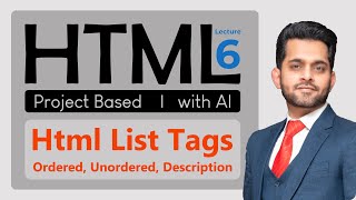 Html Full Course For Beginners In Hindi / Urdu | HTML List Tags |  Lecture 06