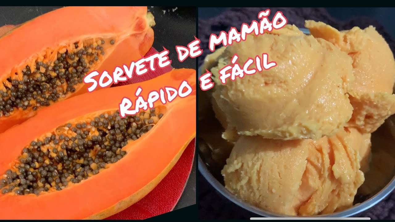 Sorvete de mamão