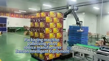 Collaborative robots palletizing boxes#robot #palletizing #automation