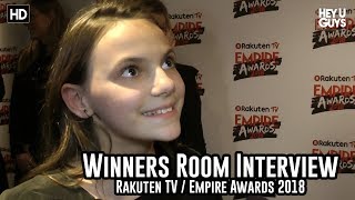 Dafne Keen on stunts, and getting her own X-23 spin off - Empire Awards 2018 Winners Room Interview