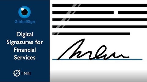 Digital Signatures for Financial Services