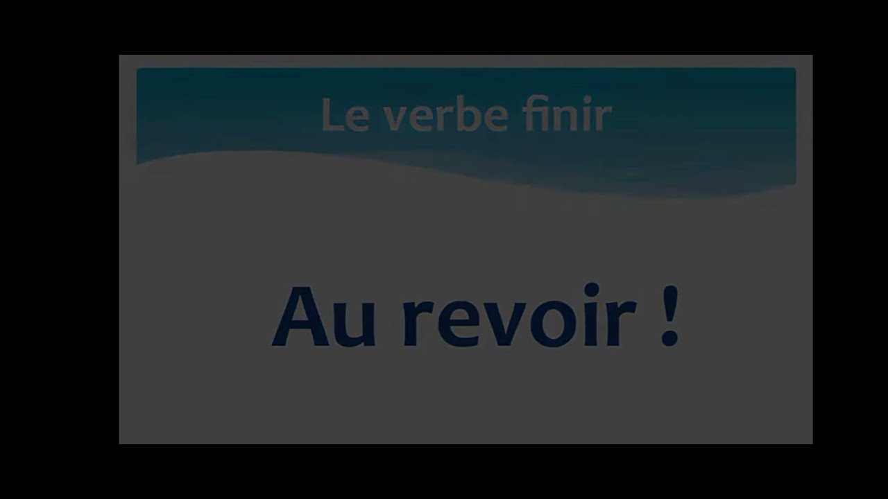 تصريف فعل ( ينهي ) la conjugaison du verbe finir - YouTube