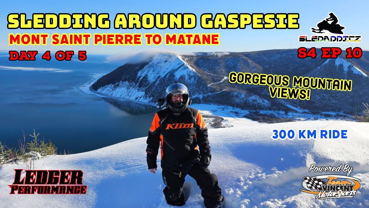EPIC Views | Snowmobiling Around Gaspesie, Quebec | Day 4 - Mont Saint Pierre to Matane