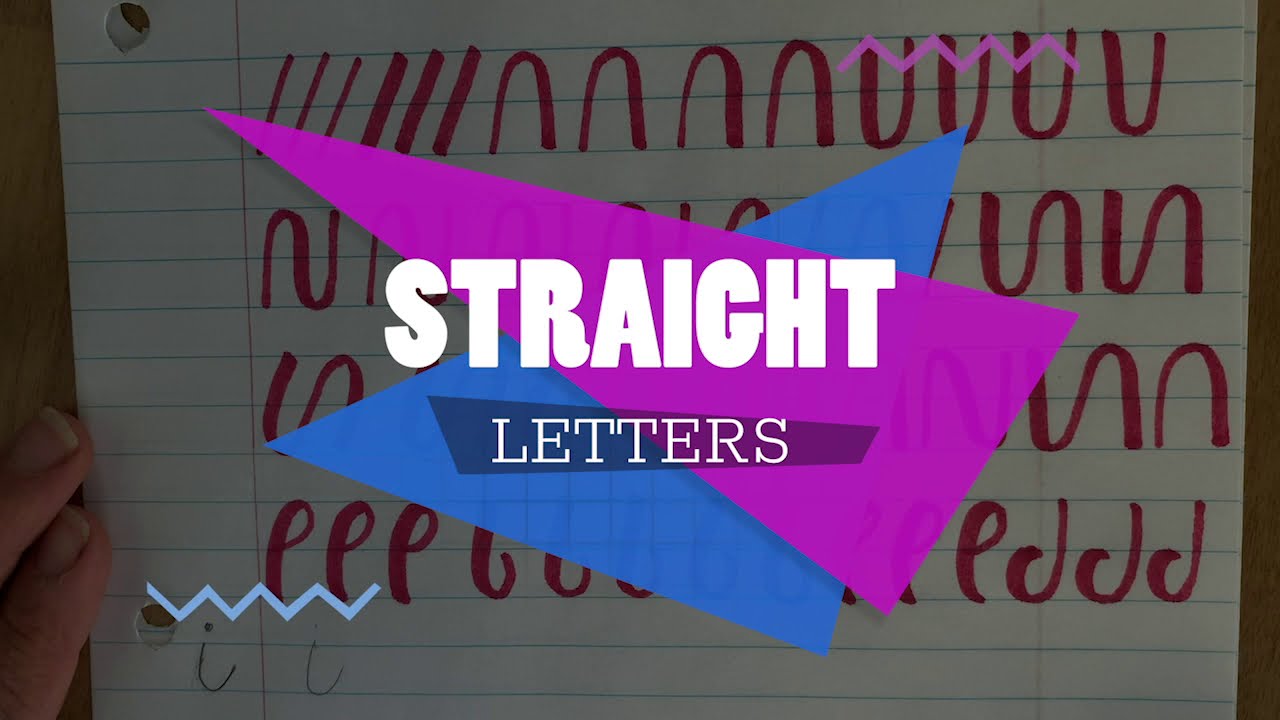 Hand lettering straight letters i, t, l, and f - YouTube