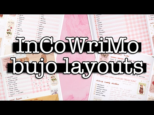 InCoWriMo Writing Challenge 💜 How to set up your bullet journal for success class=