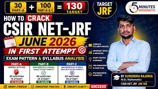 How to crack CSIR NET-JRF June 2026 in first attemt || Exam pattern & Syllabus analysis | 5 Minutes