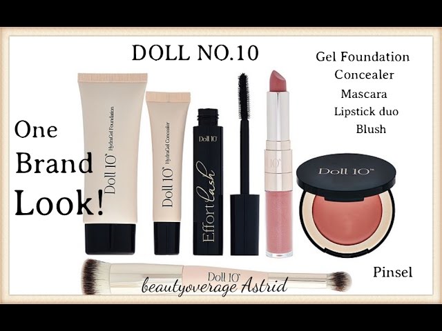 DOLL NO.10 - Makeup - tutorial - One Brand - Gel Foundation Set - QVC -  beautyoverage Astrid - YouTube