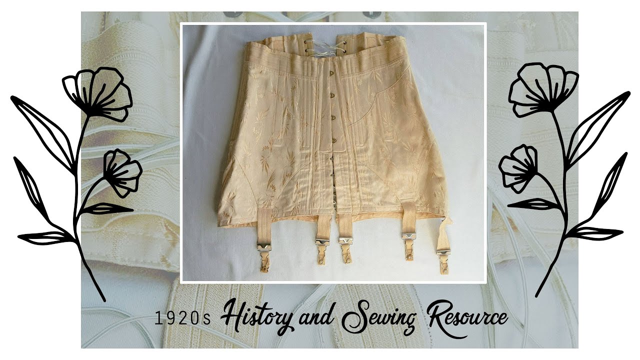 Fashion Resource // 1920's Edwardian Corset Girdle // Garment Detail Closeups // History of Costume