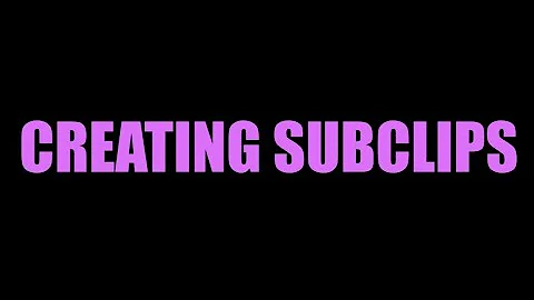 Creating subclips | Adobe Premiere Pro Tutorial