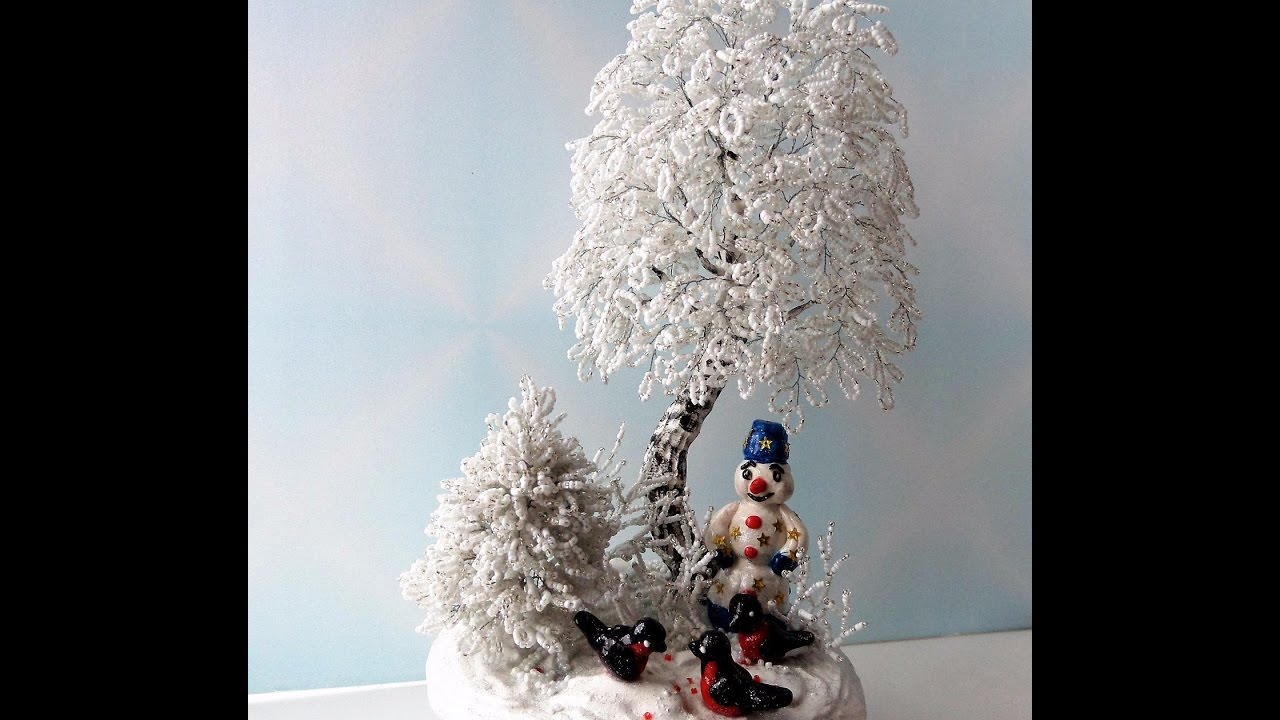 Самые красивые березы из бисера. Топ 20.  Итоги 2016 года. #The most beautiful birches from beads.