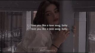 Selena Gomez - Love you like a love song ( speed-up vers. + lyrics )