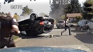 Seattle Police Chase Of Stolen Car Ends in Dramatic Crash