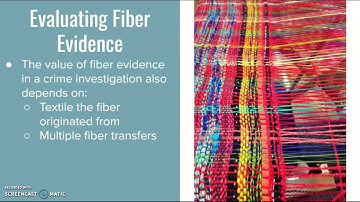 Ch. 4 Lecture 3: Fibers in Forensics
