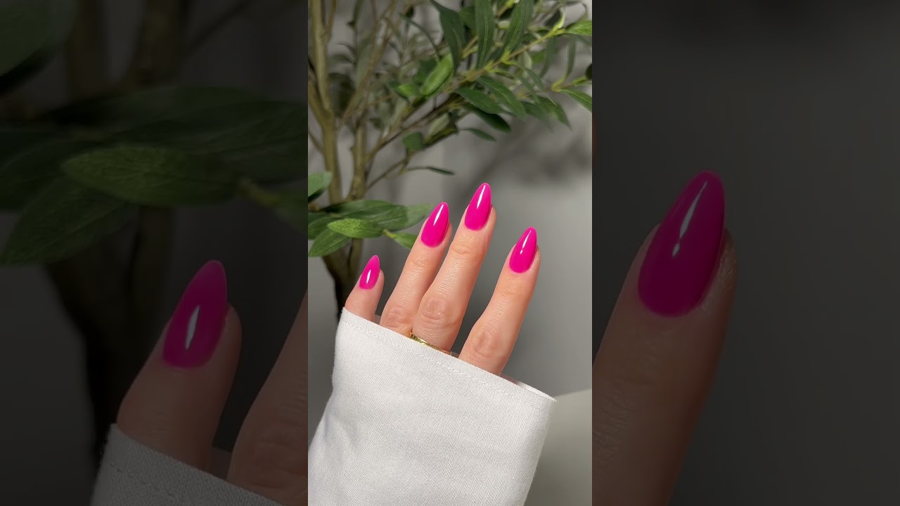 Hot pink nails 