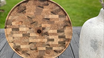 End grain serving tray / cutting board, lazy Susan