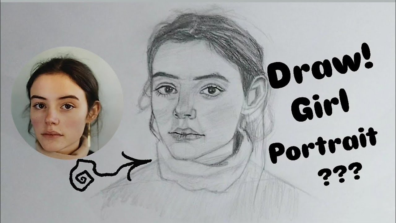 Learn how to draw a girl portrait with Loomis method - YouTube