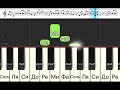 Голубой вагон (из мультфильма "Чебурашка") (легкая песня одним пальцем на пианино + ноты)