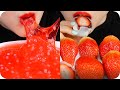 RED FOOD ASMR COMPILATION 🍓