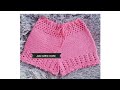 SHORTS DE CROCHE INFANTIL CANHOTO