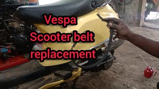 vespa scooter belt change and replacement in tamil