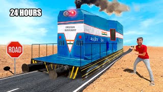 Road पे चलने वाली Luxury Train  Living 24 hours in Train Engine  100% Real