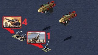 Can 4 Flak Troopers defeat 1 Flak Cannon ??? - Red Alert 2