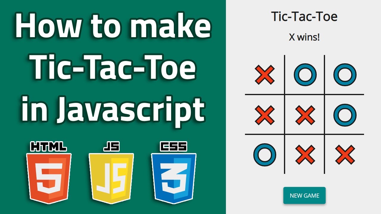 Tic-Tac-Toe JavaScript Tutorial (best coding practices)
