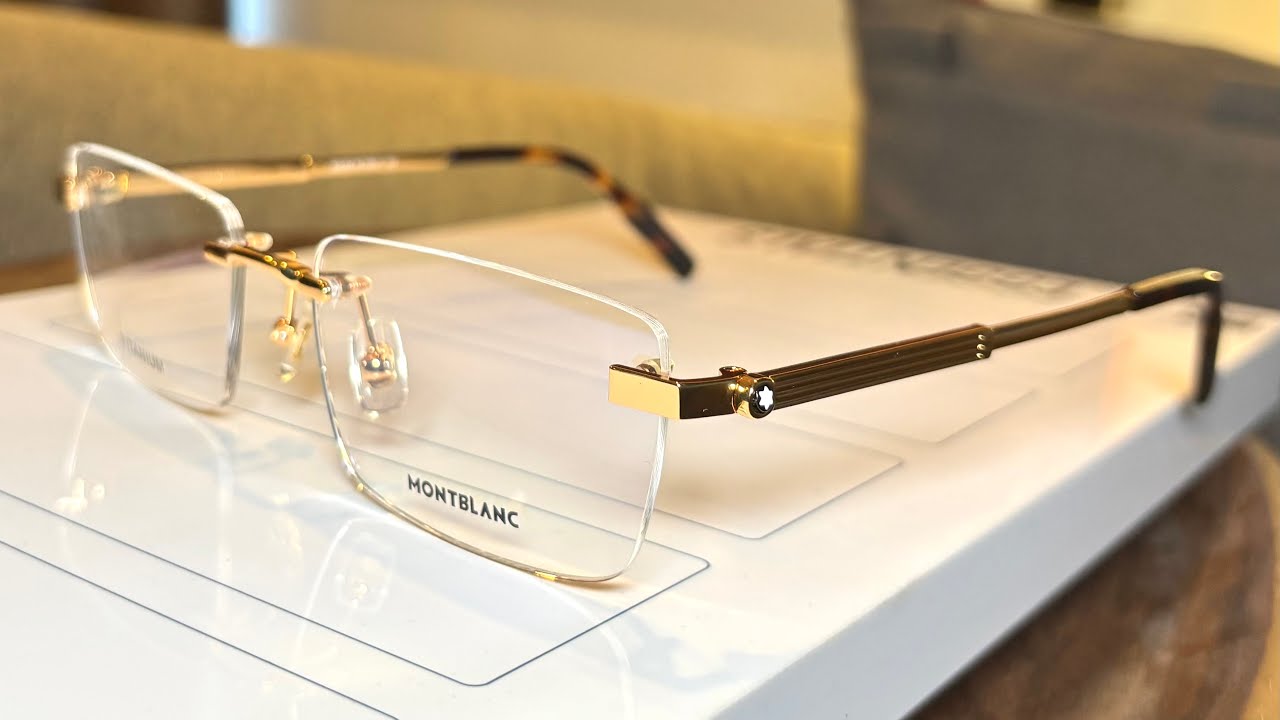 [ Sang Trọng ] Montblanc MB0030O Rimless | Rectangle | – Chất liệu Titanium siêu nhẹ, mạ PVD