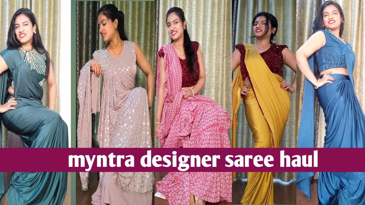 Myntra Ready To Wear Saree Haul 2022!! Answered All, 44%, 54% OFF