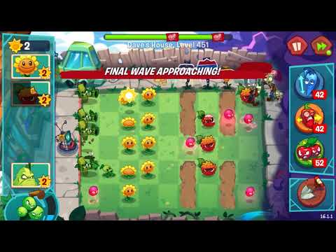 Plants vs Zombies 3 Level 451 - NO BOOSTERS WALKTHROUGH GAMEPLAY