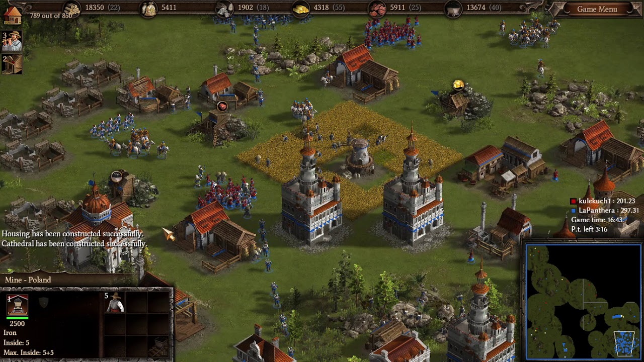 Казаки 3 1v1 LaPanthera VS kulikuch1 - 20pt 5000