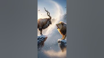 Markhor vs Lion – Epic Battle for the Mountain Throne #youtubeshorts #facts #emotionalstory