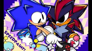 Sonic Adventure style speedpaint (Sonic adventure 2 artwork redraw)