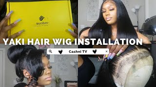 Hair transformation! Lace Frontal Install \& Updo Tutorial | FT Sunber Hair \/ Sunber hair review￼