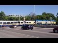 VIA RAIL and OC Transpo at Pleasant Park in Ottawa Ontario. Grade Crossing and buses