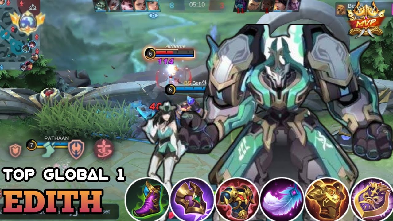 SOLID ROAM!!! BEST BUILD EDITH 2023 - MOBILE LEGENDS - | TOP GLOBAL 1 ...