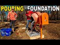 Pouring The FOUNDATION for our GRAIN SILO Tiny House / DIY Couple / Homestead