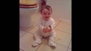 Baby Caught With Toilet Roll
