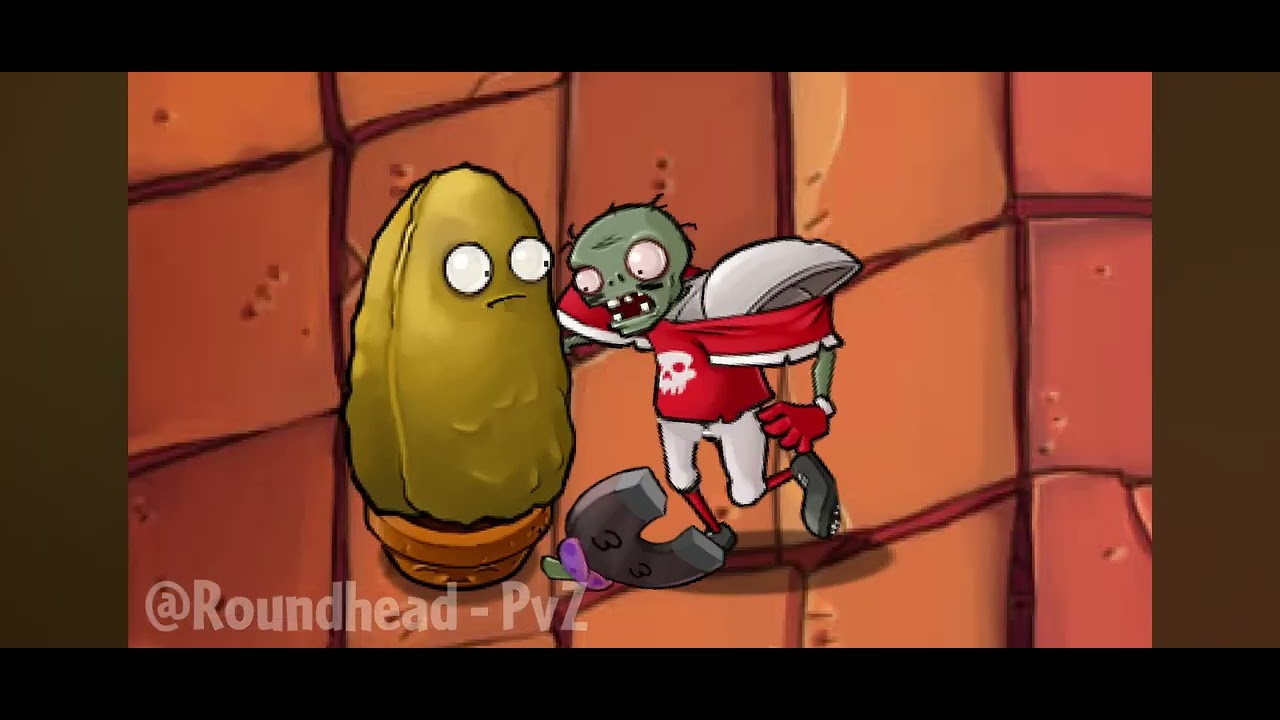 Plants vs zombies roof level's in pvp1 corn vs flag zombie bucket. Head zombie 