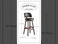🪑 Industrial Wood Upholstered Bar Stools | Homeyfad