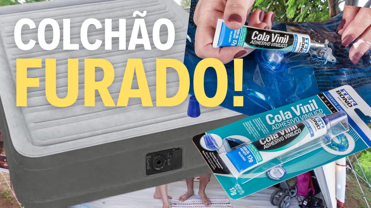Como fazer reparo no Colchão inflável furado?Colchão Inflável Casal Dura Beam