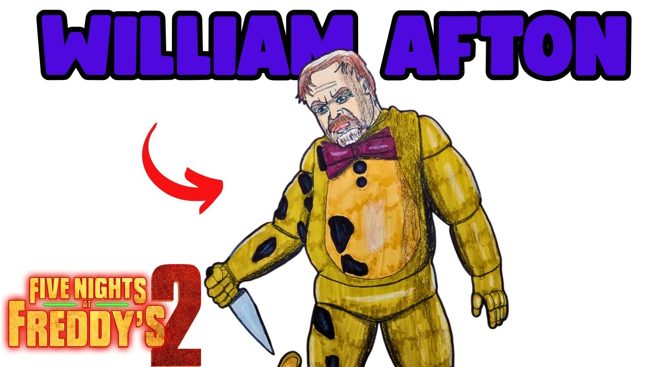 Dibujo a WILLIAM AFTON de FNAF 2 la Pelicula