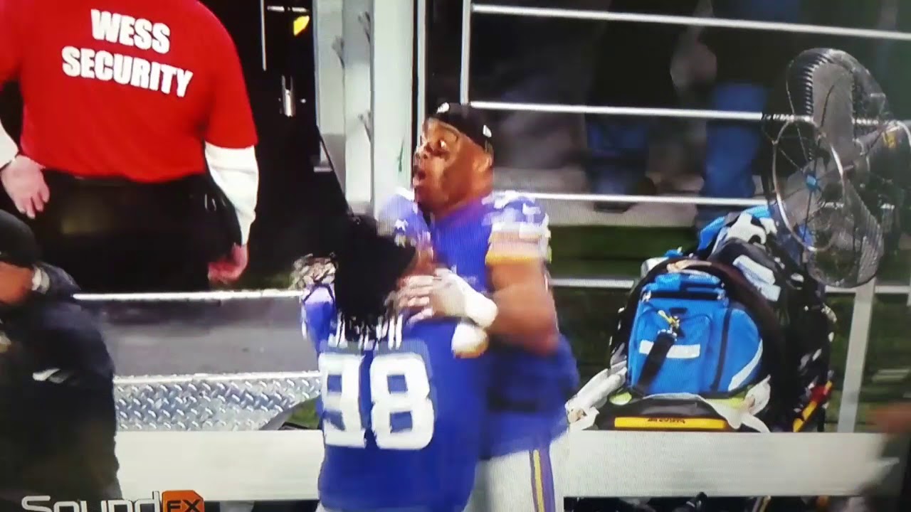 Everson Griffin Player Reactions - Diggs TD - Saints vs Vikings 2018 Minneapolis Miracle