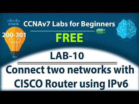 Connect two networks with CISCO Router using IPv6  - Lab10 | Free CCNA 200-301 Lab Course