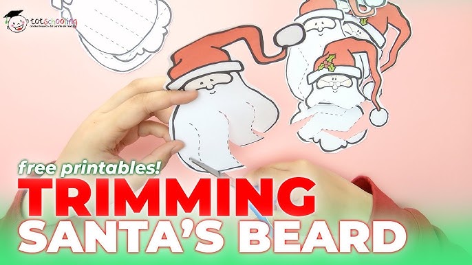 trimming-santa-s-beard-free-printables-by-totschooling-youtube for Free Printable Santa Beard Template Trimming Santa's Beard Free Printables by Totschooling - YouTube for Free Printable Santa Beard Template
